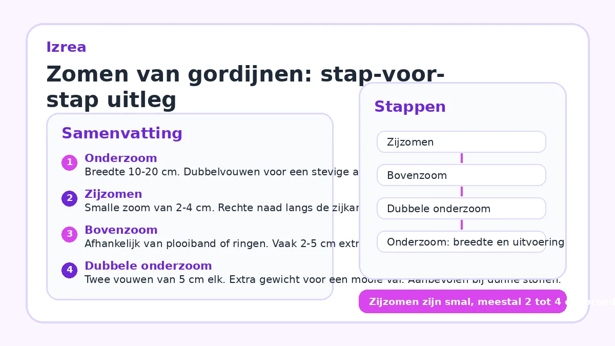 Zomen van gordijnen: stap-voor-stap uitleg