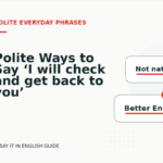 Polite Ways to Say ‘I will check and get back to you’