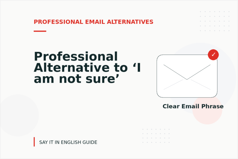 Professional Alternative to ‘I am not sure’