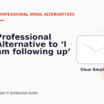 Professional Alternative to ‘I am following up’