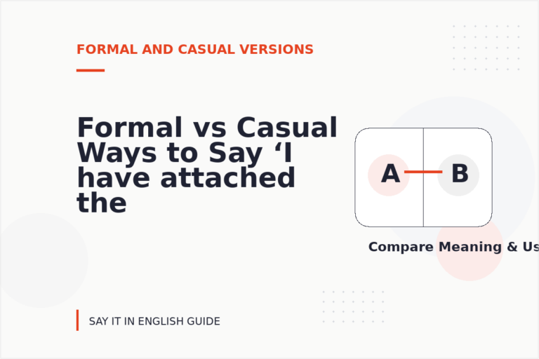 Formal vs Casual Ways to Say ‘I have attached the file’
